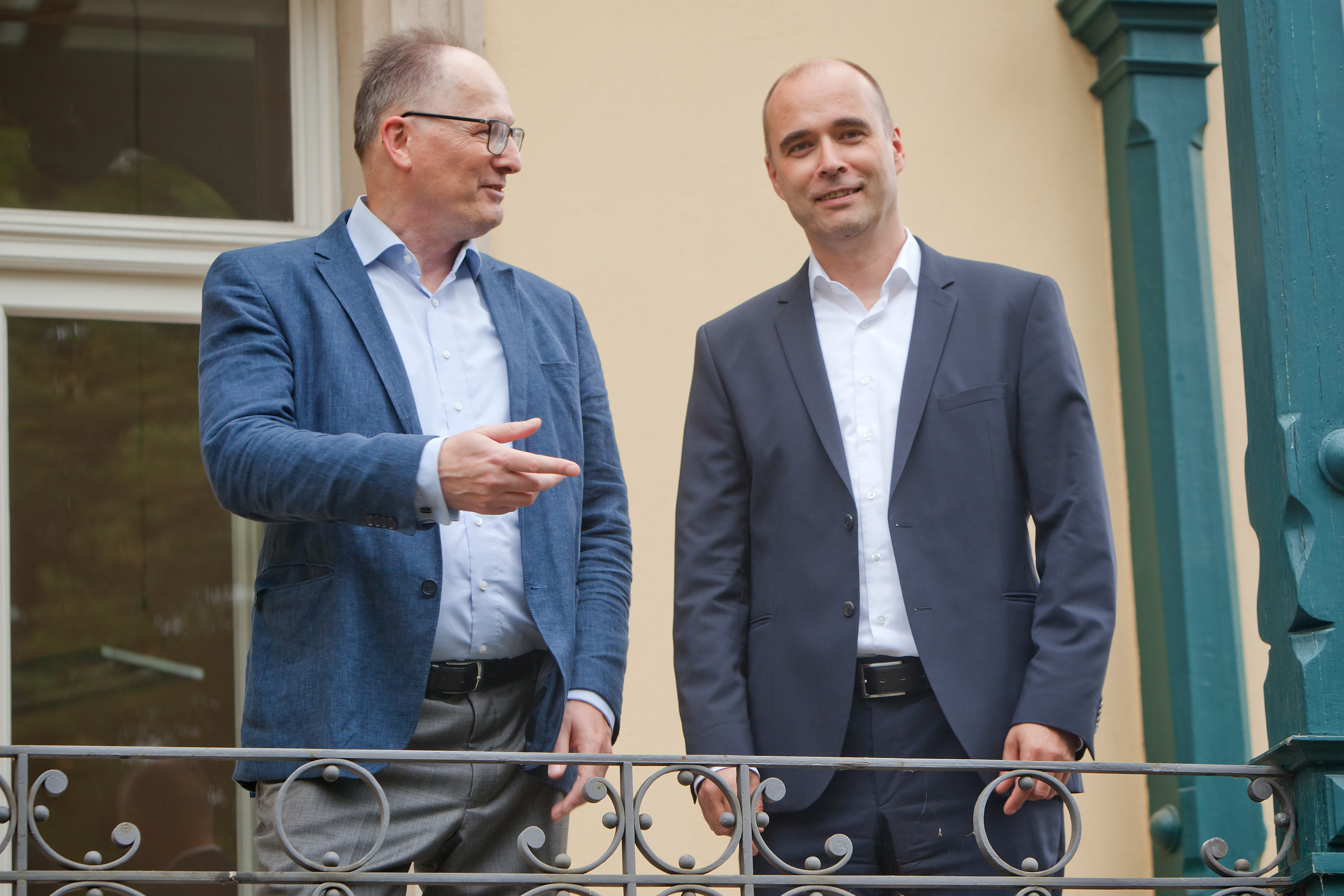Gemeinsame LogistikPlan Geschäftsführung seit 2022: Stefan Gärtner (li) und Johannes Jähn (re). Foto: Ina Wildführ