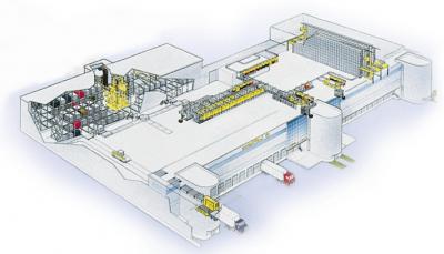 Grafik: Visualisierung eines Logistikzentrums